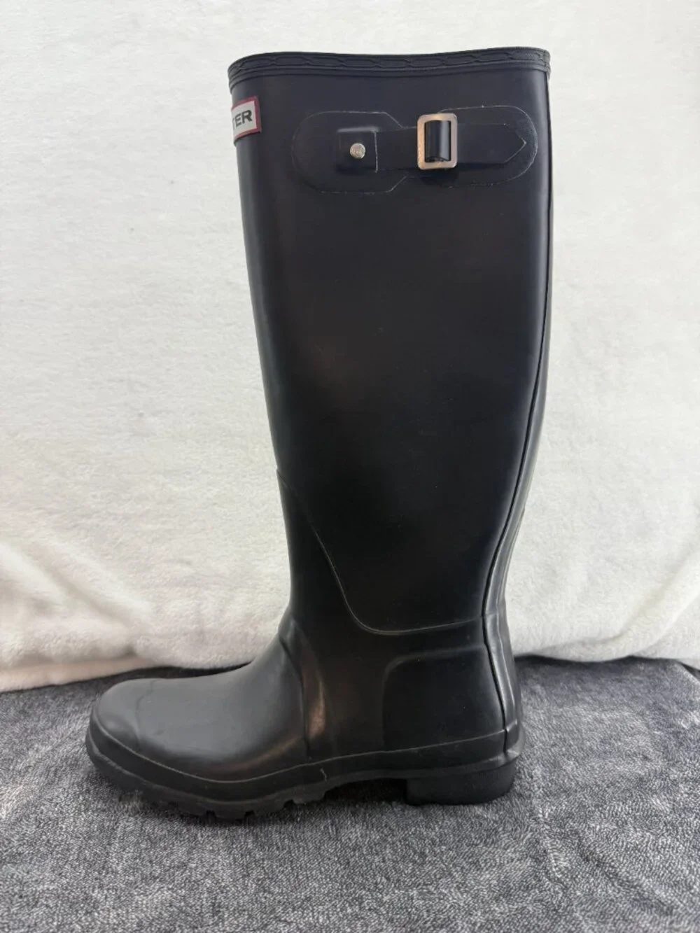 Women's Black Hunter Original Tall Rainboot Single Amputee Left Boot Only Size 9